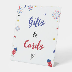 Patriotic Gift and Card Birthday Baby Shower Game Pedestal Sign