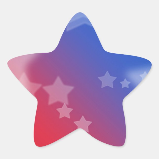 Patriotic Gifts Stars Red White Blue Star Sticker (Front)