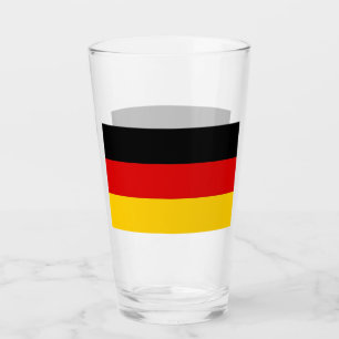 Patriotic glass cup with flag of Germany