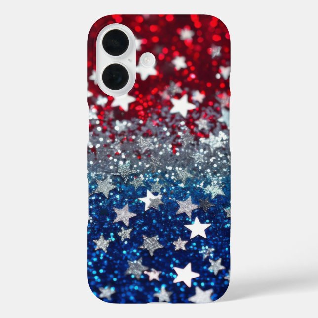 Patriotic Glitter Case-Mate iPhone Case (Back)