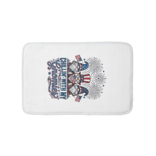 Patriotic Gnome Chillin With My Gnomies Shirt Desi Bath Mat