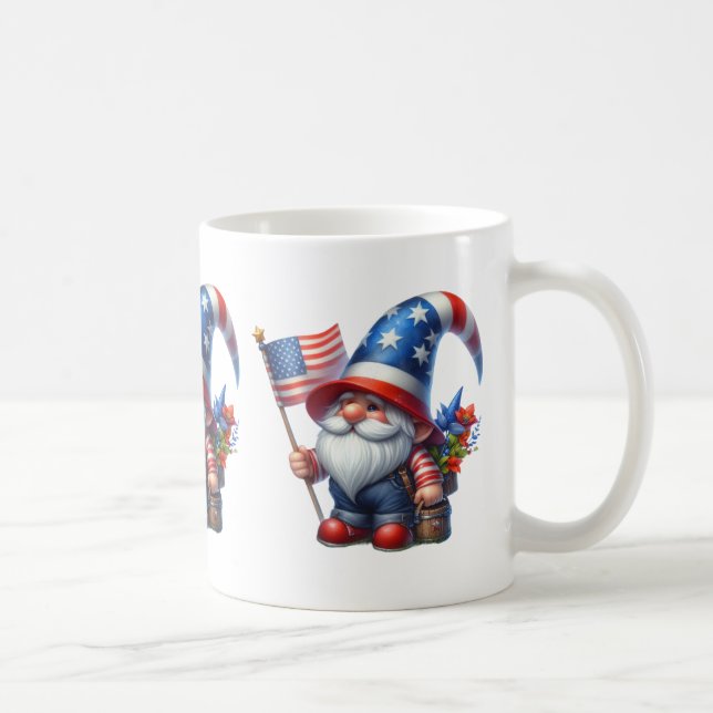 Patriotic Gnome Coffee Mug (Right)