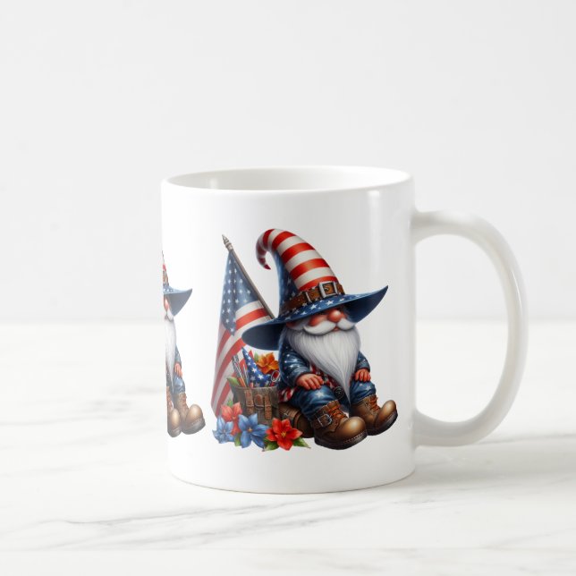 Patriotic Gnome Coffee Mug (Right)