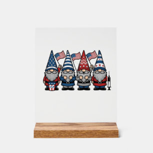 Patriotic Gnome Nurse Vector Vintage Engraving Des Acrylic Sign