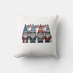 Patriotic Gnome Nurse Vector Vintage Engraving Des Cushion