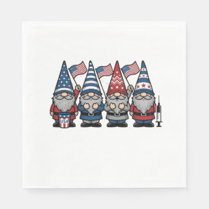 Patriotic Gnome Nurse Vector Vintage Engraving Des Napkin