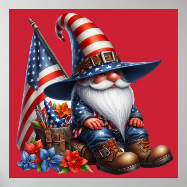 Patriotic Gnome Poster (Front)