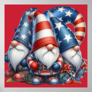 Patriotic Gnome Poster