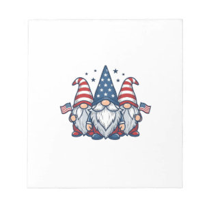 Patriotic Gnome Trio Vintage Vector Design_1 Notepad