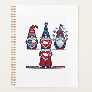 Patriotic Gnome Trio Vintage Vector Design_1 Planner