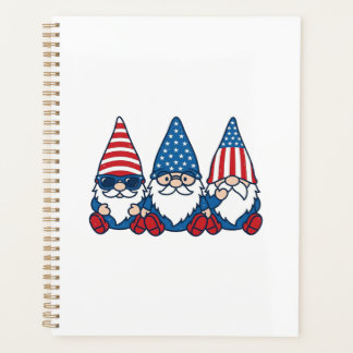 Patriotic Gnome Trio Vintage Vector Shirt Design_1 Planner