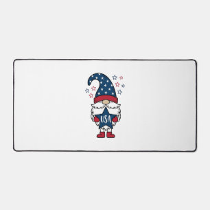 Patriotic Gnome USA Star Vector Shirt Design_1 Desk Mat