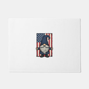 Patriotic Gnome Vintage Flag Shirt Design_1 Doormat