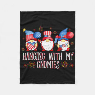 Patriotic Gnomes For 4th Of July Hanging With My G Fleece Blanket