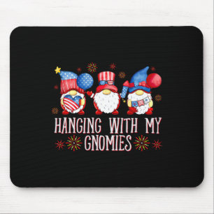 Patriotic Gnomes For 4th Of July Hanging With My G Mouse Pad
