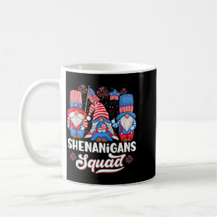 Patriotic Gnomes Shenanigans Squad Usa Coffee Mug