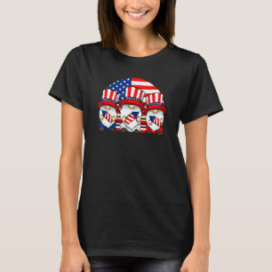 Patriotic Gnomies 4th Of July Gnome American Flag T-Shirt