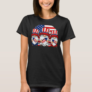 Patriotic Gnomies 4th Of July Gnome American Flag T-Shirt