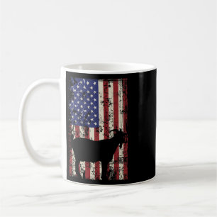 Patriotic Goat 4th Of July American Flag  Coffee Mug