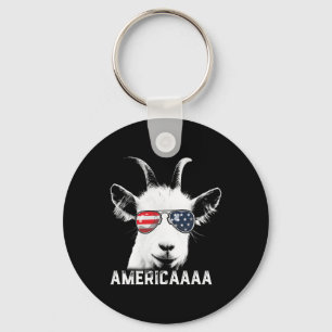 Patriotic Goat 4th Of July T Shirt Boys Funny Goat Key Ring