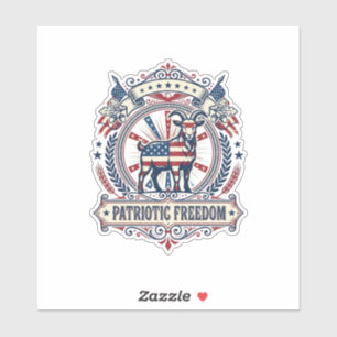 Patriotic Goat Farm Vector Graphic Tee_1