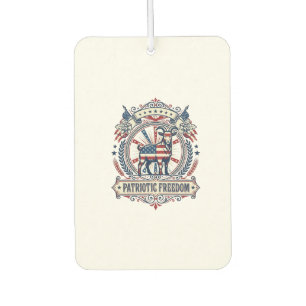 Patriotic Goat Farm Vector Graphic Tee_1 Car Air Freshener