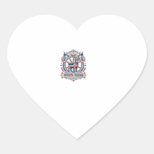 Patriotic Goat Farm Vector Graphic Tee_1 Heart Sticker