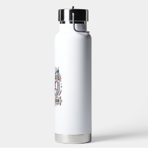 Patriotic Goat Farm Vector Graphic Tee_1 Water Bottle