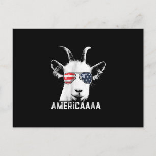 Patriotic Goat Funny Goat America Announcement Postcard
