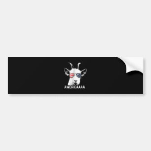Patriotic Goat Funny Goat America Bumper Sticker