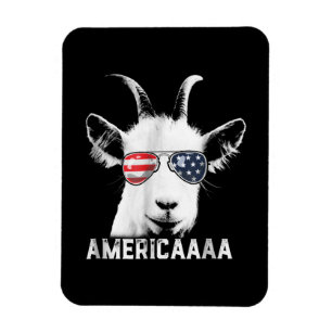 Patriotic Goat Funny Goat America Magnet