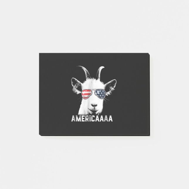 Patriotic Goat Funny Goat America Post-it Notes (Front)