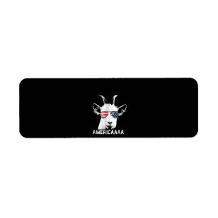 Patriotic Goat Funny Goat America Return Address Label