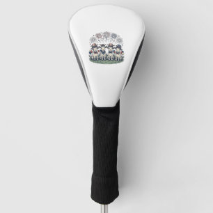 Patriotic Goats Fireworks Vintage Shirt Design_1 Golf Head Cover
