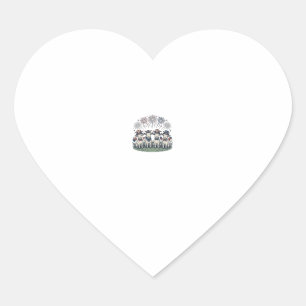 Patriotic Goats Fireworks Vintage Shirt Design_1 Heart Sticker