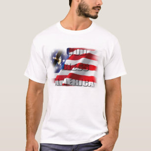Patriotic God Bless America and Soaring Eagle T-Shirt