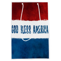 Patriotic God Bless America Medium Gift Bag