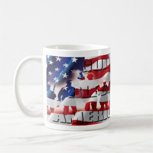 Patriotic God Bless America U.S.A flag Coffee Mug