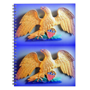 patriotic gold eagles notebook