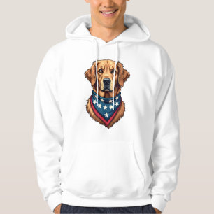 Patriotic Golden Retriever Bandanna Vintage Tee 4