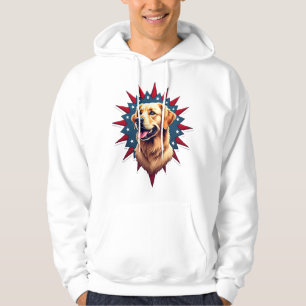 Patriotic Golden Retriever Corner Burst Shirt 2