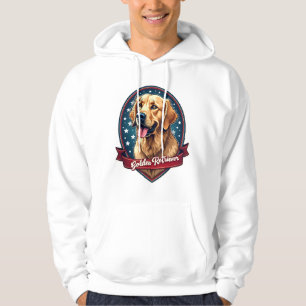 Patriotic Golden Retriever Crest Vintage Tee 2