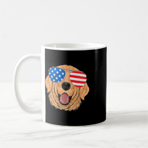 Patriotic Golden Retriever Dog 4th Of July Gift Coffee Mug
