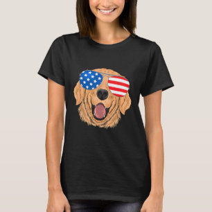 Patriotic Golden Retriever Dog 4th Of July Gift  T-Shirt