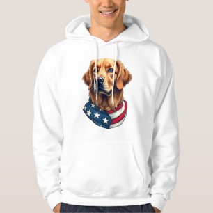 Patriotic Golden Retriever Face Vintage Shirt
