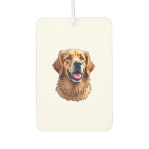 Patriotic Golden Retriever Face Vintage Shirt 4 Car Air Freshener