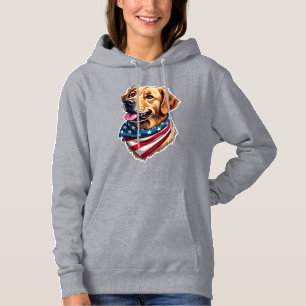 Patriotic Golden Retriever Head Vintage Shirt