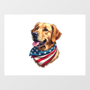 Patriotic Golden Retriever Head Vintage Shirt