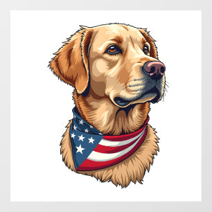 Patriotic Golden Retriever Head Vintage Shirt 4
