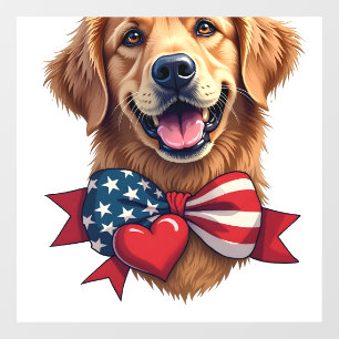 Patriotic Golden Retriever Lover Vintage Shirt